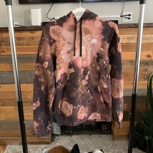 Custom Nike Acid Wash/Splatter Paint Hoodie